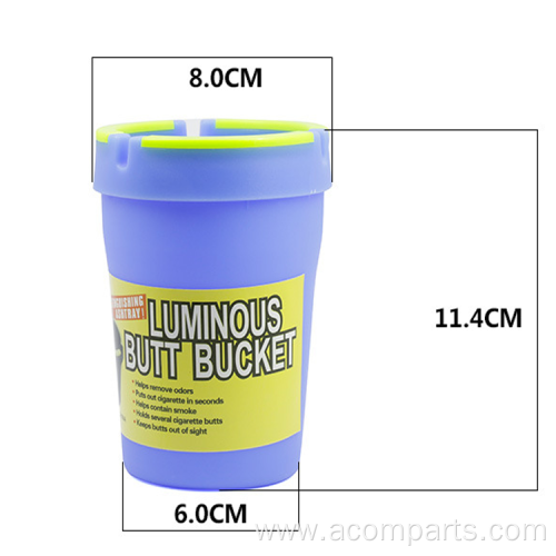 Car Ashtray Luminous Butt Bucket Creative Portable